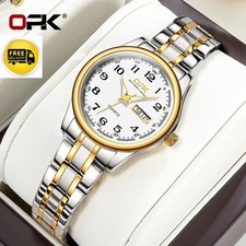 Ladies Luxury Wristwatch Waterproof Stainless Steel Elegant Quartz Watch Boxed