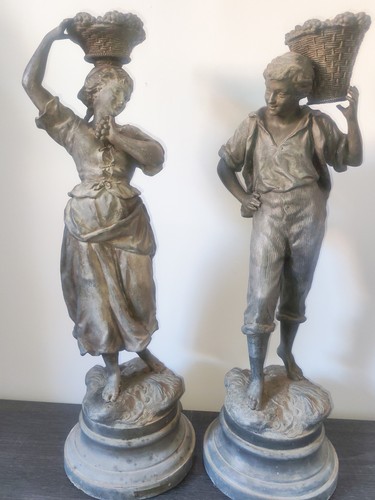 Large 57cm antique - 57cm, pair