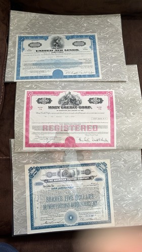 Canceled share certificates