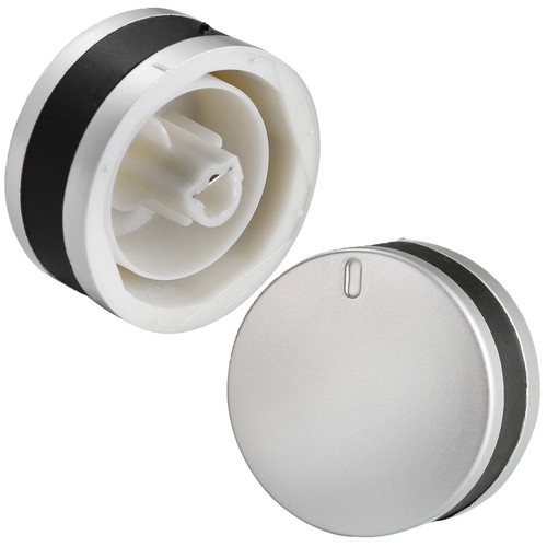 Silver black control - silver/black, knob