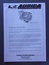Auriga Racing Engines Formula Ford 1993 Zeta Engine Specs Leaflet