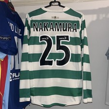 Celtic 2007/08 Nike Home Football Shirt Nakamura 25 Long Sleeve Mens Small