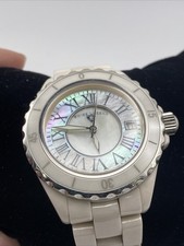Swiss Legend Karamica White Ceramic Watch Ø39 Mm. MOP Dial, Ends Battery 6.5”