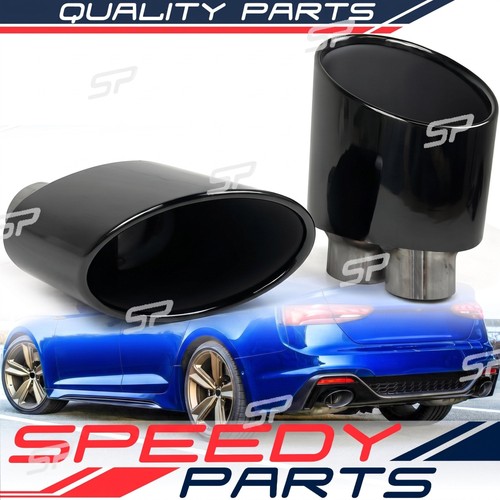 Gloss black oval exhaust - oval,