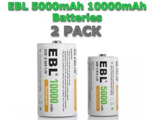 EBL 5000mAh/10000mAh Ni-MH C D