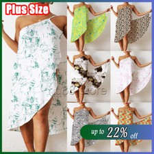 Women Bikini Cover Up Swim Beachwear Long Maxi Wrap Sarong Beach Dress Plus Size