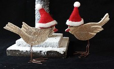2 x Standing Wooden Christmas