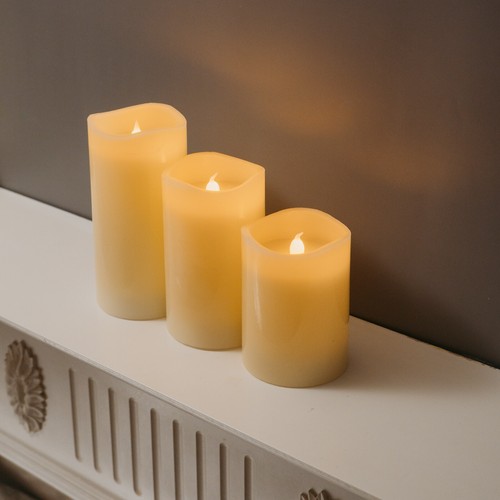 Piece flameless pillar - 3-piece,