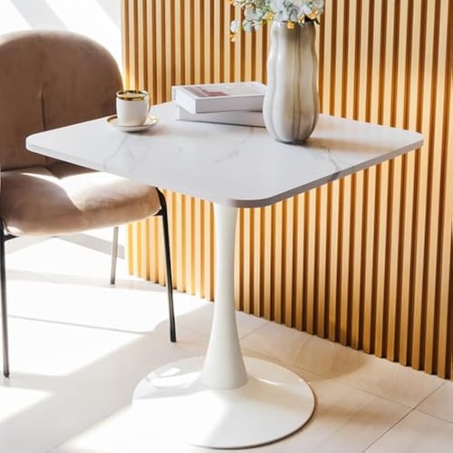 Square white modern dining - white,