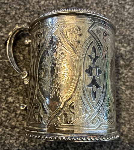 Vintage silver plated cup - silver,