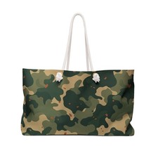 Green camo weekender bag - green, |