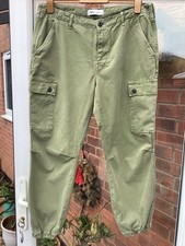 Zara khaki rustic cargo jogger