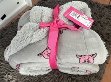 M & S Percy Pig Throw new with