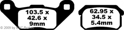 Redstuff brake pads fa431tt - pads,
