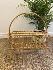 Vintage Rattan Magazine Rack