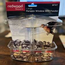 Window Bird Feeder Wild Birds Large Perspex Feeding Station - Damaged