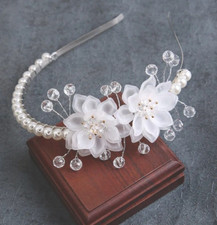 Girls First Holy Communion White Hair Accessory Headband Headdress