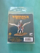 Warhammer The Old World Kingdom Of Bretonnia Lord With Sword & Shield On Pegasus