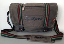Kickers Messenger Laptop Satchel Bag Vintage Green Red