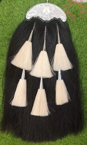 Original long black horse hair - black,