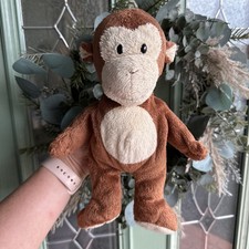 TY BEANIE  LUX PLUFFIES DANGLES BROWN PLUSH MONKEY 2012 CHIMP APE 11"