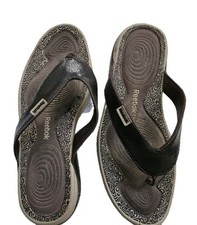 Reebok Women’s “Easy Tone" Flip Flops Size 9 Brown Sandals Beach Summer VGUC