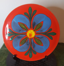 Waechtersbach West Germany 30cm Mid-Century Floral Plate – Red/Blue