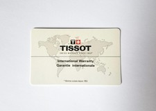 Tissot Retailer Warranty Card