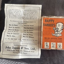 Vintage happy families card - happy,