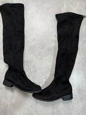 Black Over The Knee Boots Flat