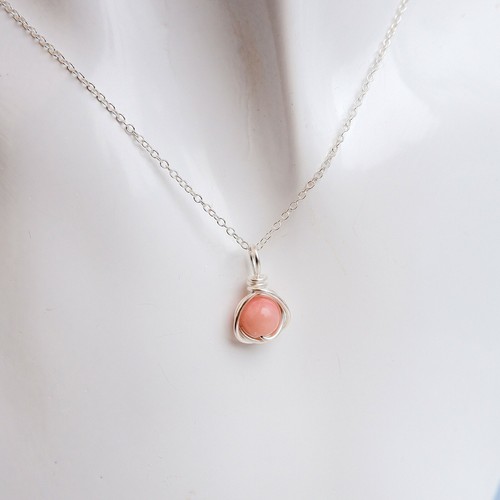 Coral necklace sterling - coral,
