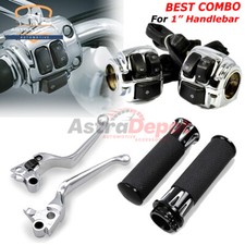 1" Handlebar Grips + Chrome