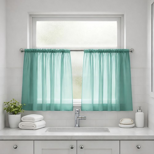 Voile cafe curtain - curtain, panels