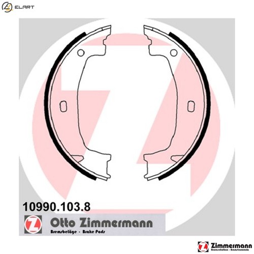 Brake shoe set - brake, parking