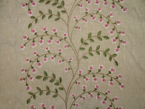 Embroidered fabric 94cms iliv - embroidered,