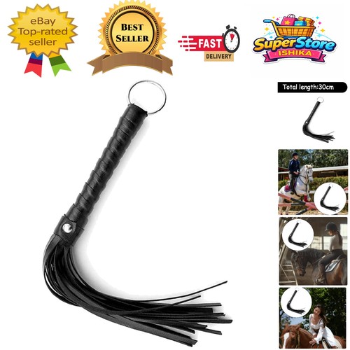 Novelty black riding whip - whip, prop