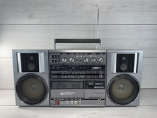 Hitachi TRK-9100E Stereo Cassette Radio Recorder Vintage Boombox