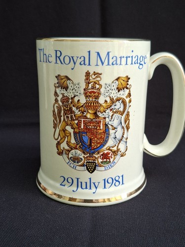 Royal wedding mug 1981 wood - royal,