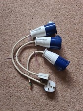Caravan camping mains cable connectors. Hook up leads 