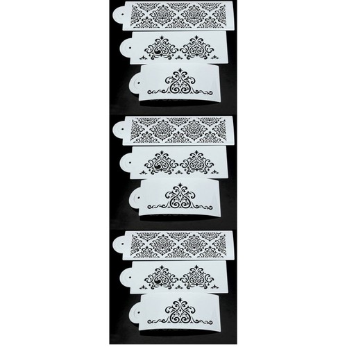 Pcs cake stencils - 9,