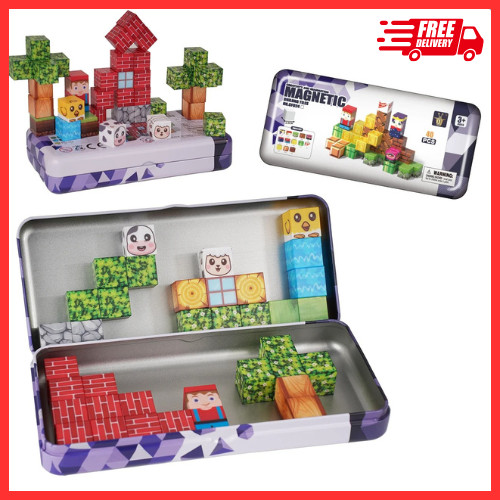 Magnetic building blocks cube - building,
