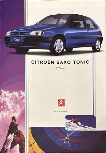 Citroen saxo tonic brochure - saxo,