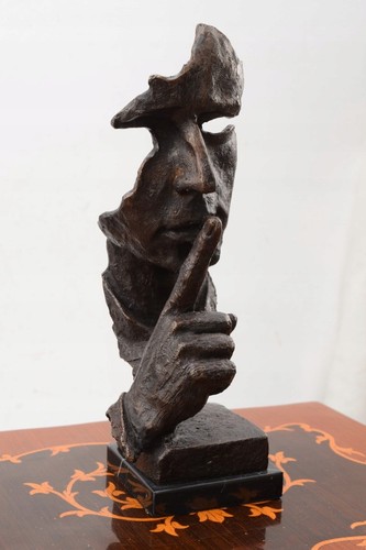 Bronze bust mask sculpture - bust,