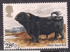 GB 1984 QE2 28p British Cattle