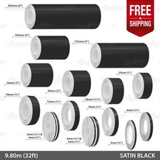 SATIN BLACK Roll PIN STRIPE Car Striping Line TAPE Decal Adhesive Vinyl Sticker