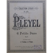 PLEYEL Ignace Six Small Duos Op 8 Piano 2 Violins