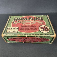 Vintage box of Rawlplug tools