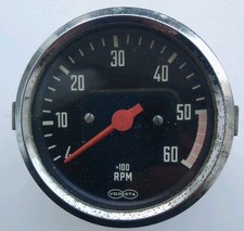 Vintage VD0 6K RPM Boat Tachometer 80mm & Bracket Inboard 