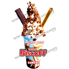 Biscoff Flake Ice Cream Sundae