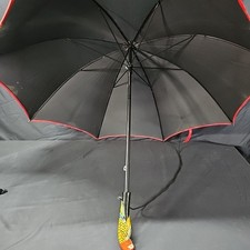 Parrot Handle Umbrella Black With Red Trim And Carry String